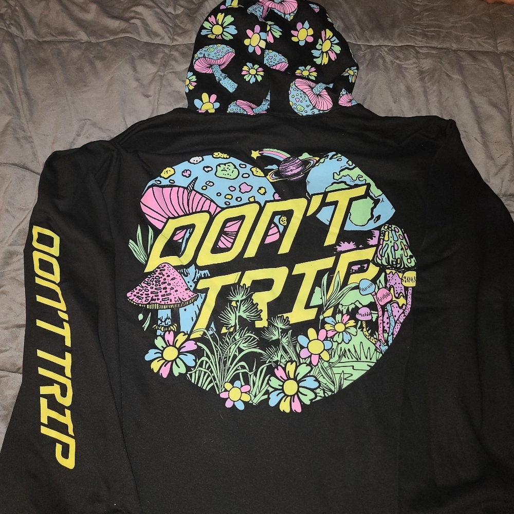 Don't trip mushroom hoodie